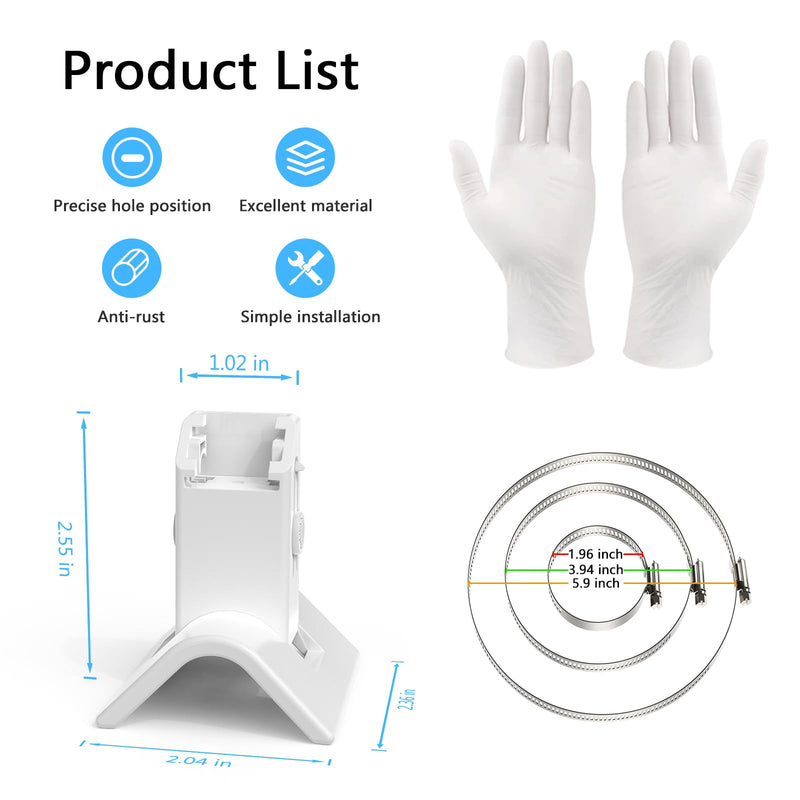 Camera Mount Pipe Mounting Bracket for Eufy SoloCam S340 Solar-Powered Outdoor Security Camera