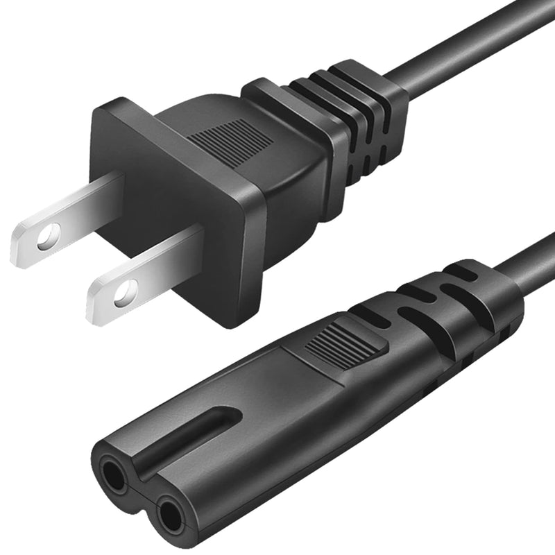 6FT AC Power Cord fit for Universal 2 Prong Power Cable（See Details for More Compatible Device Models） 6 Feet