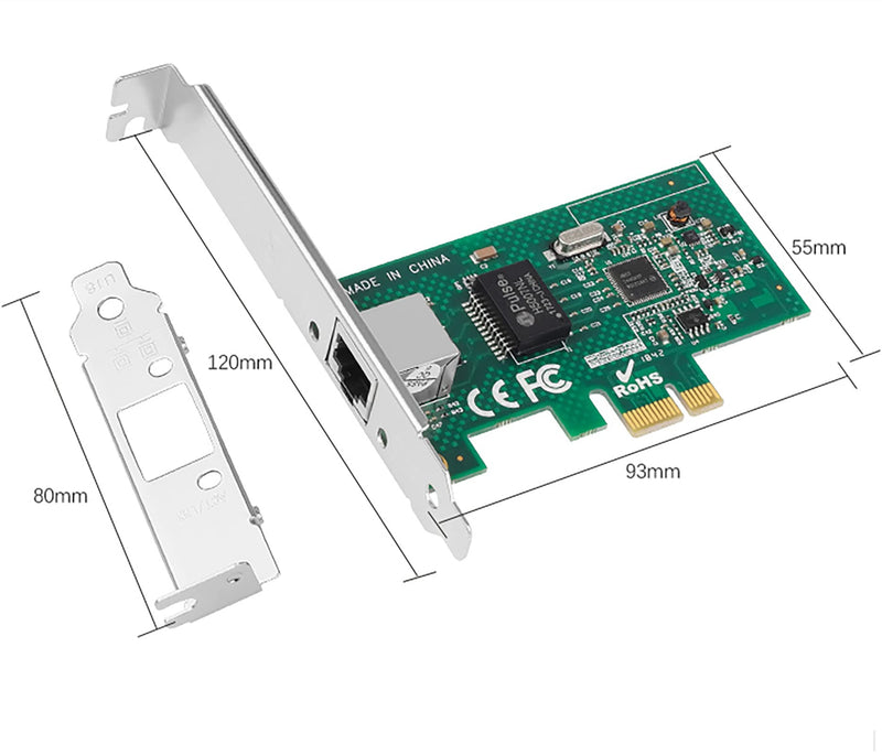 PCIe Gigabit Network Card 1000M PCI Express Ethernet Adapter with Intel I210AT LAN NIC Card for Support PXE for Windows/Windows Server/Linux(Lightning Protection Design) (ST729) ST729-I210AT