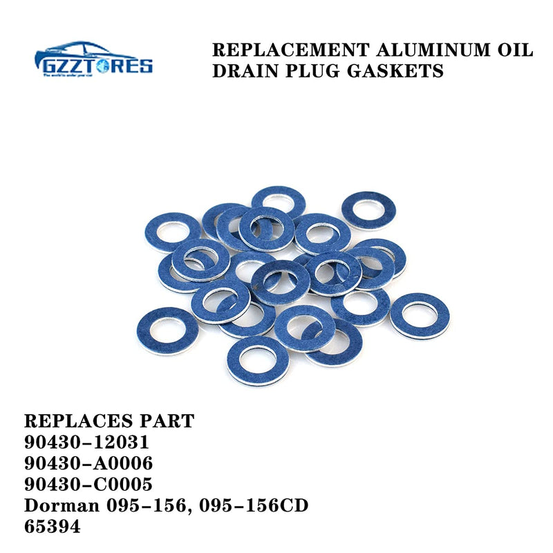 12 Pieces Oil Drain Plug Gaskets 90430-12031 Replacement for Lexus Toyota Scion CT200h ES350 Prius Tundra Sienna Tacoma 4Runner RAV4 Scion tC xB xD Oil Drain Plug Washers Aluminum - M12 12