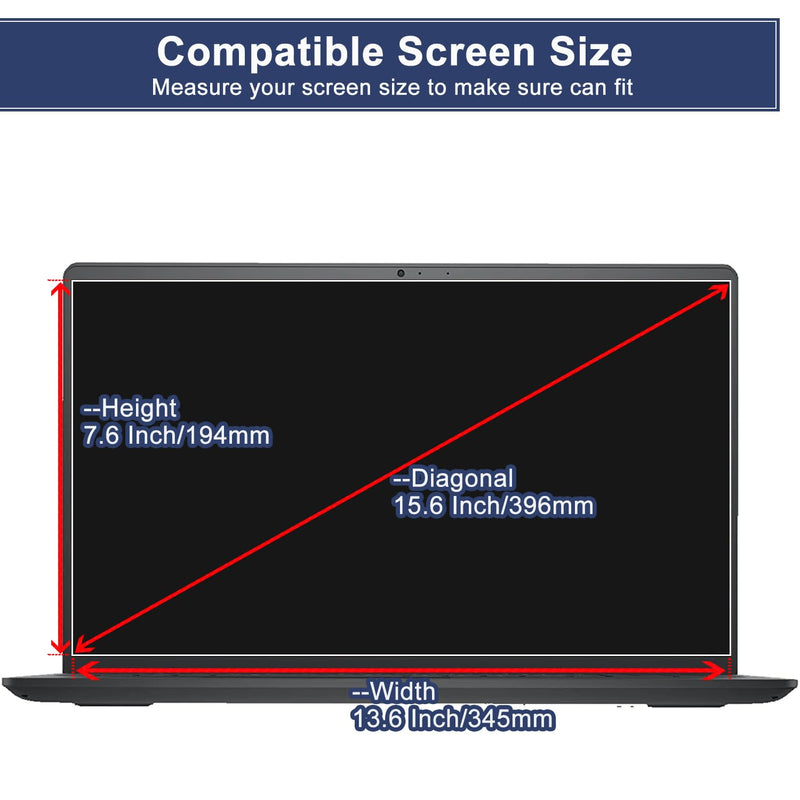 15.6-inch Tempered Glass Screen Protector for Universal 15.6" with 16:9 Aspect Ratio Laptop Lenovo/HP/Dell/ASUS/LG/Acer/MSI/Samsung etc, 9H Hardness, Ultra HD