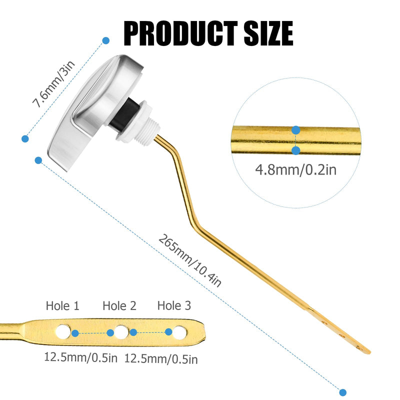 Compatible with TOTO Toilet Handle Replacement Parts Kit, Universal THU068#CP Trip Lvr for St743S Side Mount Toilet Flush Tank Lever Handle for TOTO Kohler Toilet Tank, 1-Pack Brushed Silver 1 Pack
