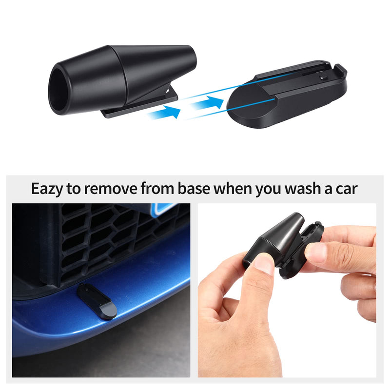 Frienda Deer Whistle 10 Pieces Save a Deer Whistles Avoids Collisions, Deer Whistles for Car Deer Warning Devices Animal Alert for Cars and Motorcycles (Black) Black