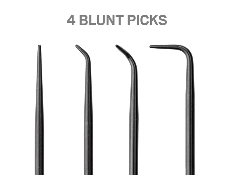TEKTON Blunt Pick and Hook Set with Pouch (5-Piece) | PNH90404 | Made in USA Blunt Pick and Hook Set (5-Piece, Pouch)