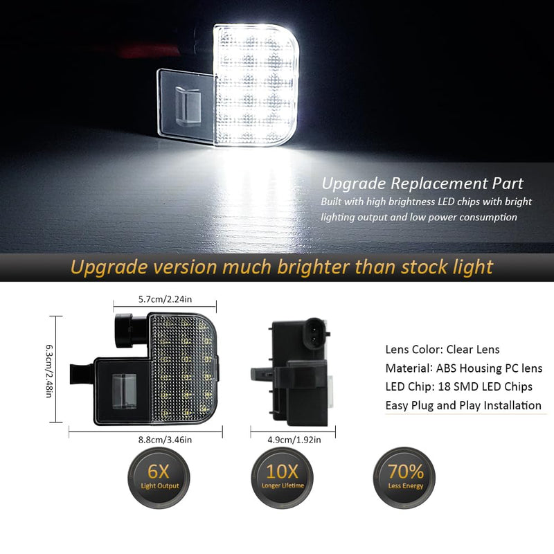 D-Lumina LED Under Hood Light Assembly for Chevy Silverado Express Tahoe GMC Sierra Savana Yukon, Powered by 18-SMD 6000K White Under Hood Lamp Kit, Pack of 1 Chevy/GMC Hood Light