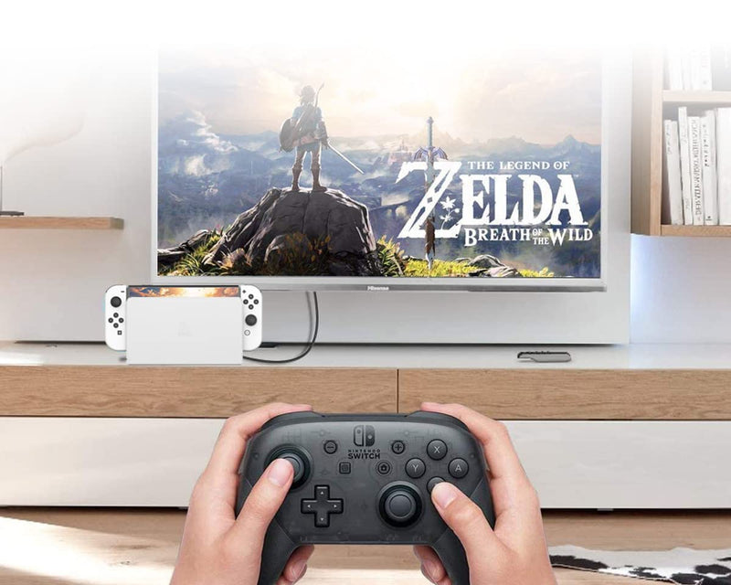 ElecGear Cooling Fan for Nintendo Switch OLED Dock, 3 Speed Replacement Back Cover for Switch New Dock, USB Powered Cooler with LED Lighting White