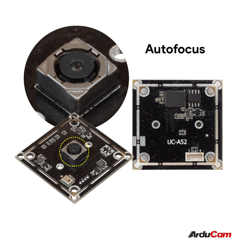 Arducam 8MP IMX179 Lightburn Camera, Autofocus Webcam with Microphone, Ultra HD Embedded USB Cam for Raspberry Pi, Windows, Linux, Android, Mac OS 8MP IMX179 AF
