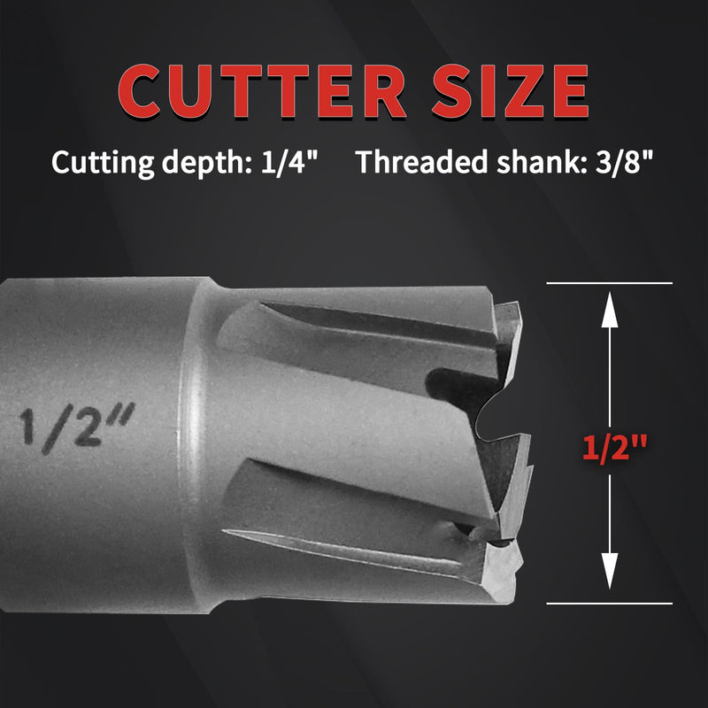 S&F STEAD & FAST Spot Weld Cutter Drill Bit 4 Pcs, Spot Weld Removal Replacements, Cutting Diameter 1/2", 3/8" Shank, Annular Cutter for Hand Drill, Auto Body Tools, Collision Repair, Car Restoration