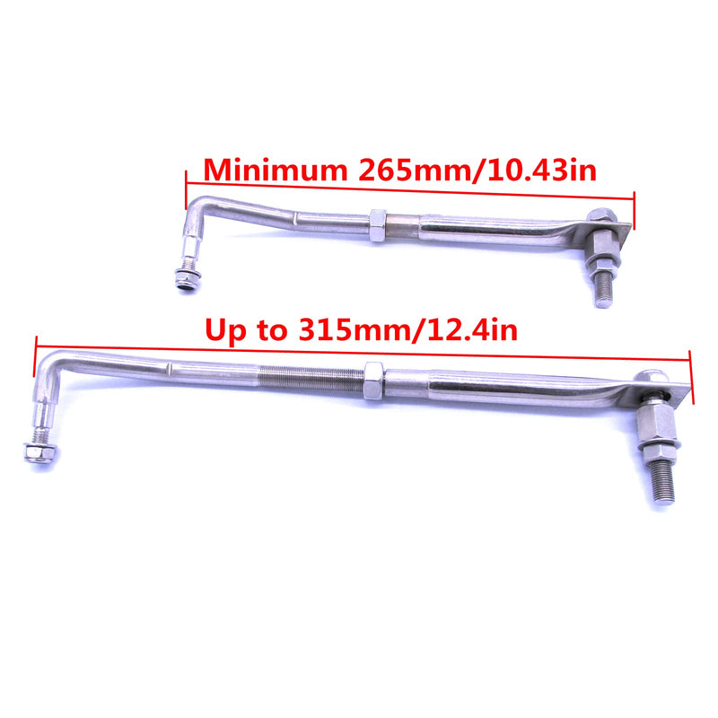 SouthMarine Boat Engine Stainless Steel Steering Link Rod 265-315mm / 10.43-12.4in Adjustable