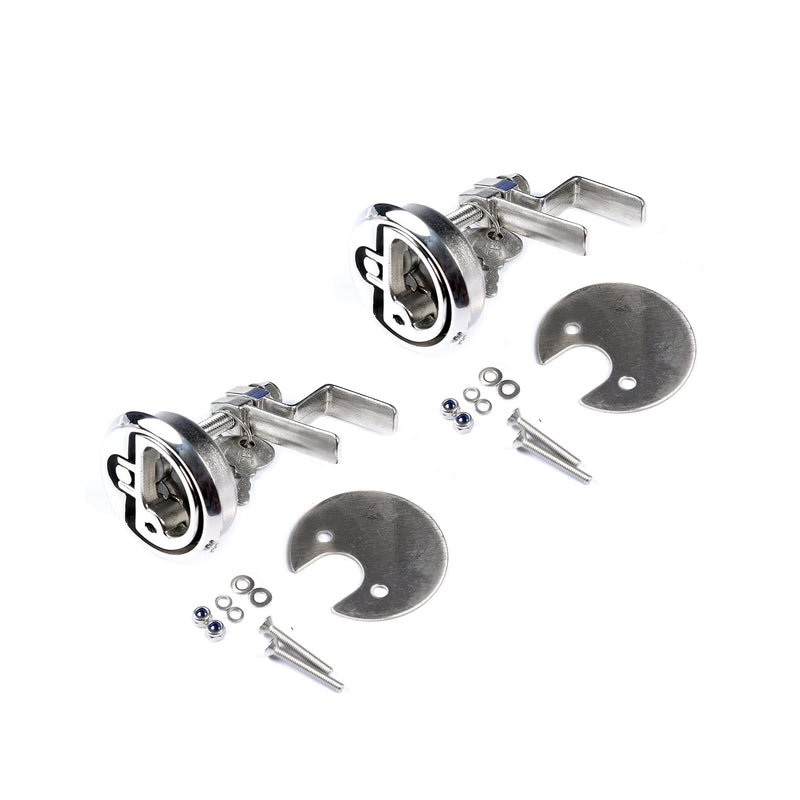 Mxeol Marine Hatch Latches Locking Boat Cam Latch Stainless Steel Silver Locking - 2PCS