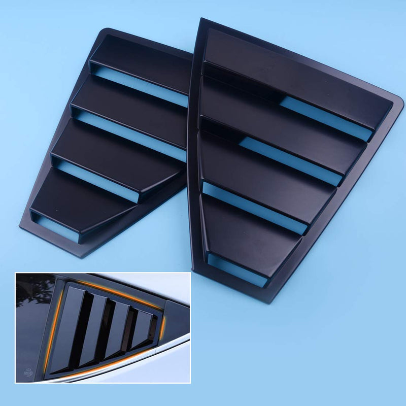 for Hyundai Elantra 2017-2019 Car Rear Window Louver Air Vent Scoop Shades Cover Trim 2PCS/Set Matte Black