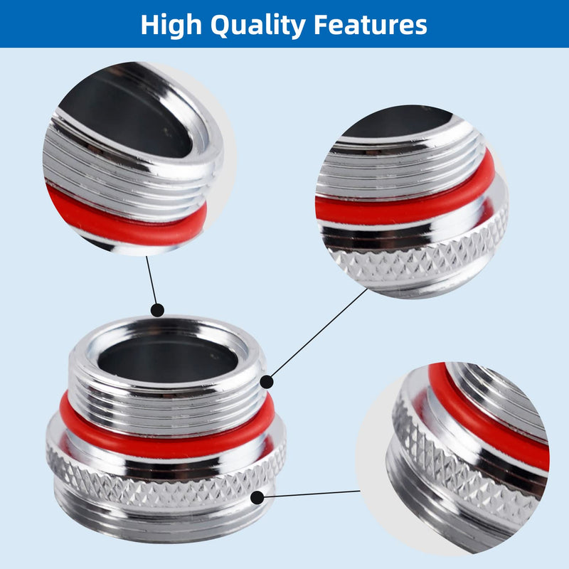 18pcs Faucet Adapter Kit - Brass Faucet Aerator Adapter Set Male Female Sink Faucet Adapter Converter to Garden Hose, Standard Hose in RV, Apply on Both Removable and Insert Aerator 18 pcs set