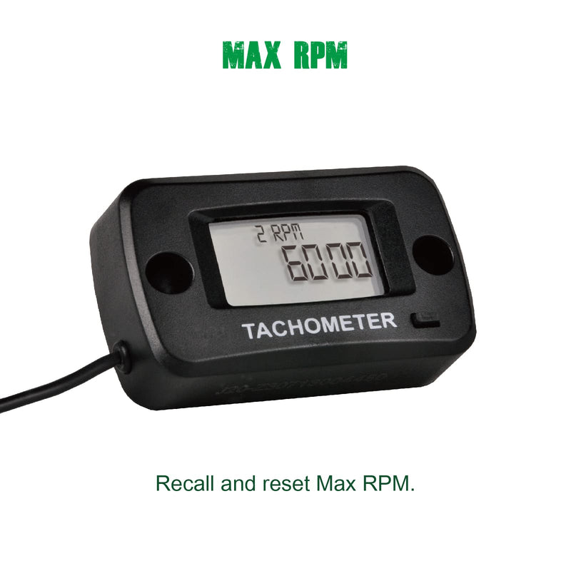  [AUSTRALIA] - Yooreal Digital Tachometer,RPM Gauge Meter with Clip for Push Lawn Mower Car Generator Compressor Chainsaw Snowmobile Motorcycle ATV Truck