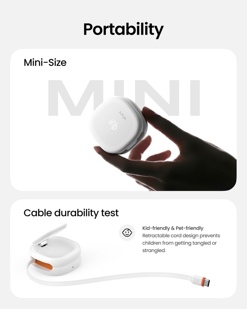 VRURC 3 in 1 Charging Station for Apple,Qi2.2 25W Wireless Charger Dock | Includes 45W Power Adapter, Palm-Sized Foldable Travel Charger for iPhone 17/16/15/14/13, iWatch, AirPods — White (1 Pack)
