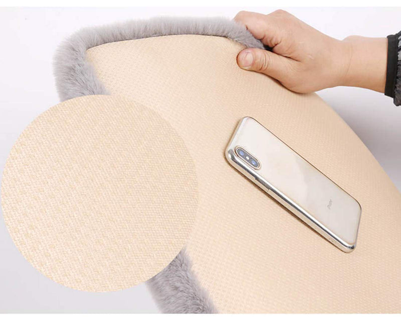 Winter Soft Warm Faux Rabbit Fur car seat Cushion,Universal fit Plush Front and Back Fuzzy car seat Pads Cushion Cover Protector - 1pcs (Front seat 1pcs,Pink) Front seat 1pcs pink