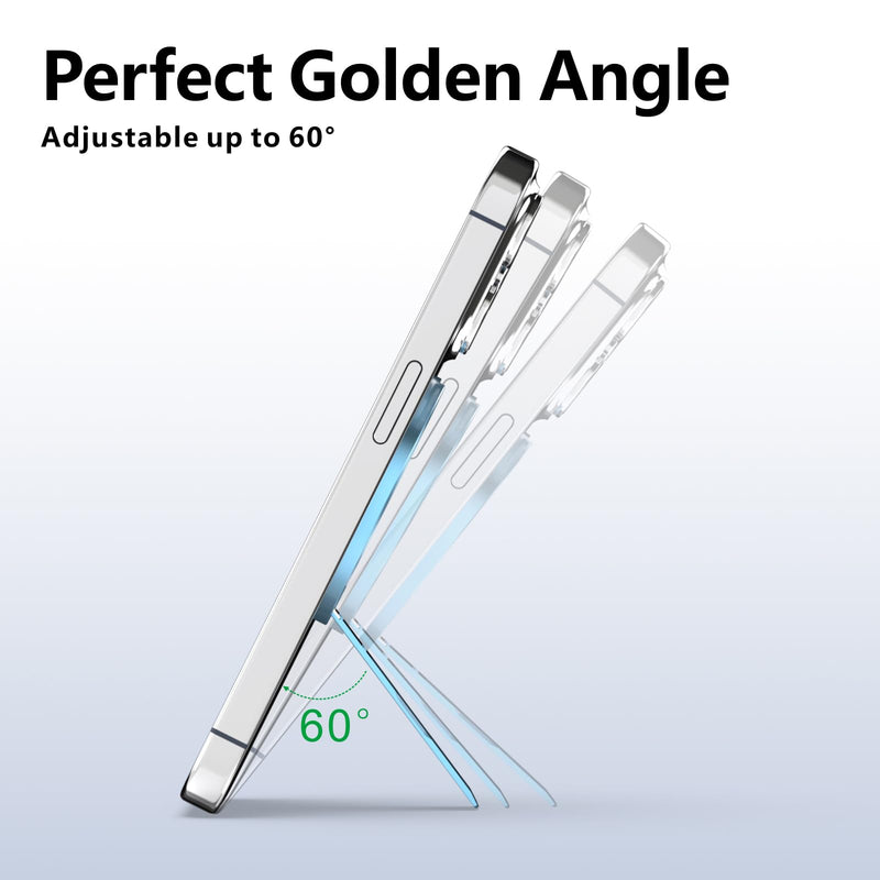 ZXM Magnetic Phone Kickstand for Magsafe, Phone Kickstand Attachment, X1 Magsafe Stand for iPhone 16/16 Plus/16 Pro/16 Pro Max,15/14/13/12 Series&Huawei,Samsung Gold