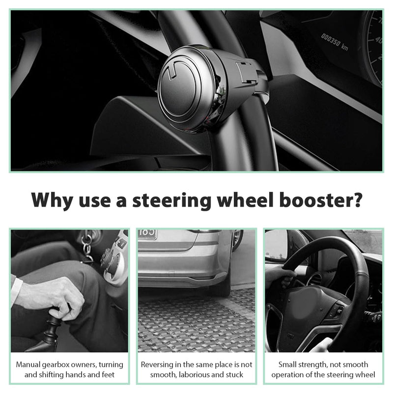 2PCS Steering Wheel Spinner Knobs, 360 Degrees Rotation Vehicle Power Handle Knob with Metal Bearings, Premium Slicone Finish Steering Wheel Spinners Ball for Car Truck SUV