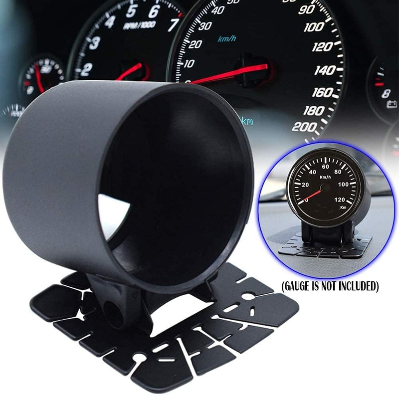AUTOXBERT 52mm 2" Universal Single Gauge Pod Swivel Dash Mount - Automotive Replacement Housing Meter Cup - Black Single Hole
