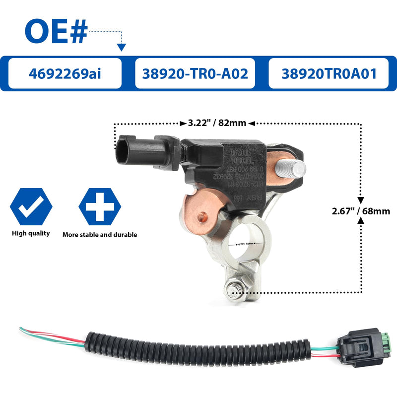 4692269AI Battery Current Sensor for 11-16 Chrysler 200 300/11-16 Jeep Wrangler Cherokee/13-17 Dodge Ram 1500 2500 3500 Charger Journey Challenger Viper/13-19 Fiat 500 Battery Sensor 4692269AI