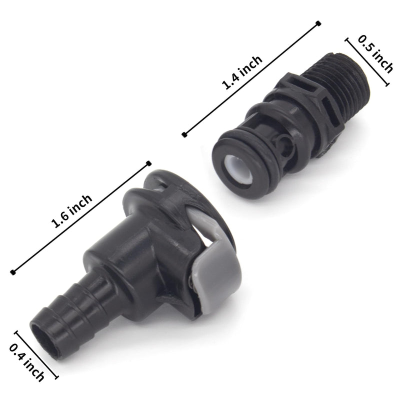 8838US6 Marine Universal Male Female Sprayless Connector for Boat Fuel Gas Tank