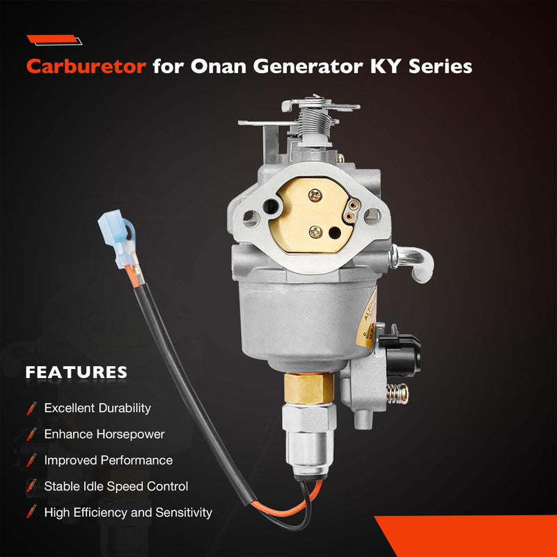 Carburetor Carb with Gaskets for Onan Cummins Generator & Microquiet 4000-Watt 4KYFA26100 4KYFA26100P 4KYFA26100K Replace# A042P619, A041D736, 146-0785 Carburetor with Gaskets