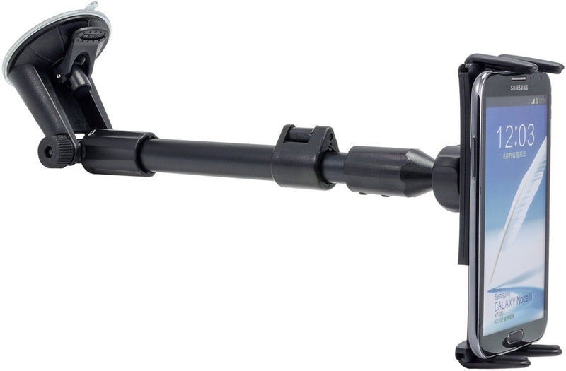 ARKON Smartphone and Midsize Tablet Long Arm Windshield Suction Mount -Black & Phone and Midsize Tablet Holder for iPhone X 8 7 6S Plus iPad Mini Galaxy S8 S7 Note 8 Retail Black
