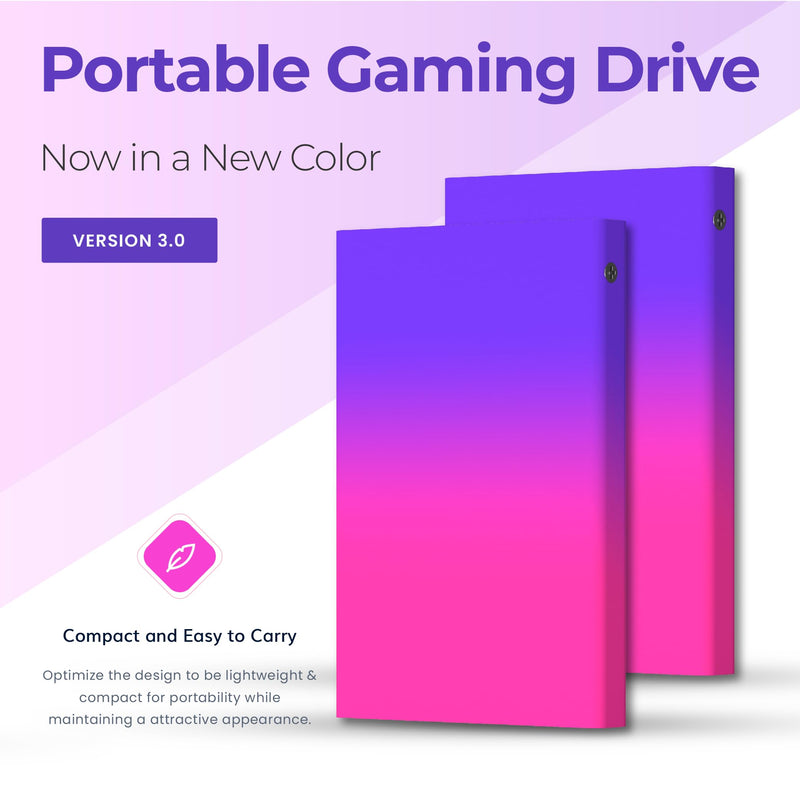 1TB External Hard Drive - USB 3.0 Portable HDD, 2.5-Inch External Storage Drive - Backup External Hard Drives - USB Hard Drive Compatible with Laptop, Desktop, Mac, PS4 – Multicolor 1TB