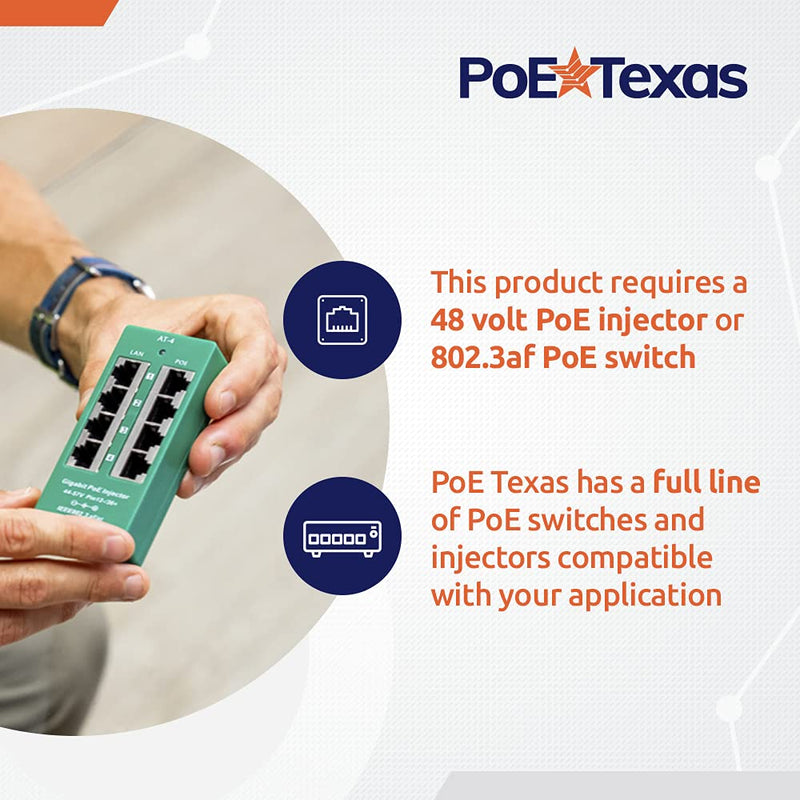 PoE Texas GAF-USB | 802.3af PoE Splitter Compatible with iPads and Tablets with 5 Volt 10 Watt Output - Includes USB-A and Micro-USB adapters
