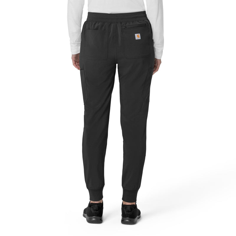 Carhartt Scrubs for Women Force Cross-Flex Cargo Joggers Pants with Drawstring and 8 Pockets Medium Black