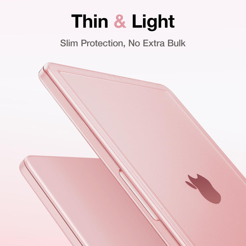 Soonjet for MacBook Neo Case 13 inch 2026 A3404, Anti Crack, Blush Clear | 100% Color Match, Matte Pink, Fingerprint & Scratch Resistant, Mac Laptop Cover, Protective Hard Shell, Close Seamlessly Fit