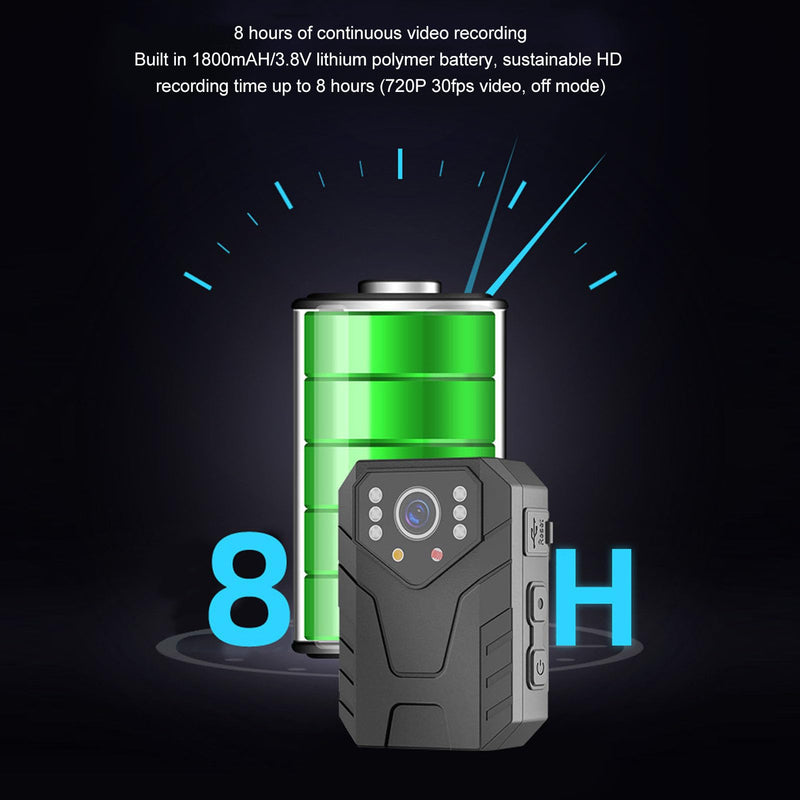 Luqeeg 4K Worn Camera, Design, Night, Motion Detection, Wearable Video Recorder with Back Clip for Law Enforcement