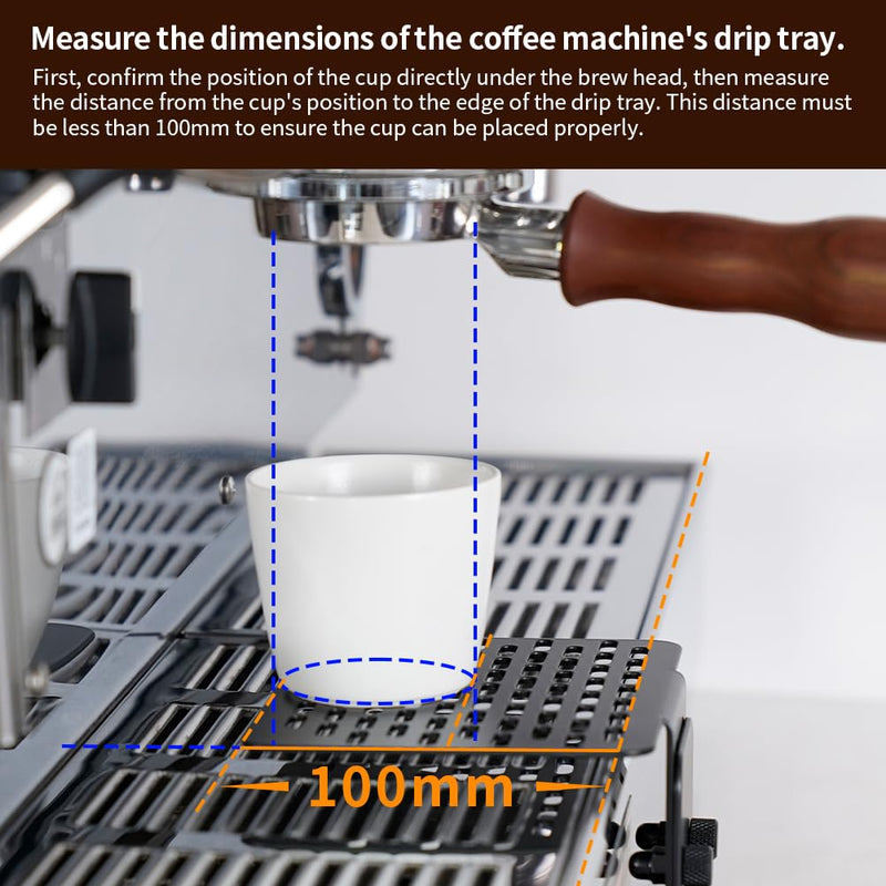 watchget Coffee Weighing Rack Espresso Machine Electronic Scale Weighing Stand Stainless Steel Coffee Scale Rack Stem Waterproof Scale Rod Protection Rack Black square