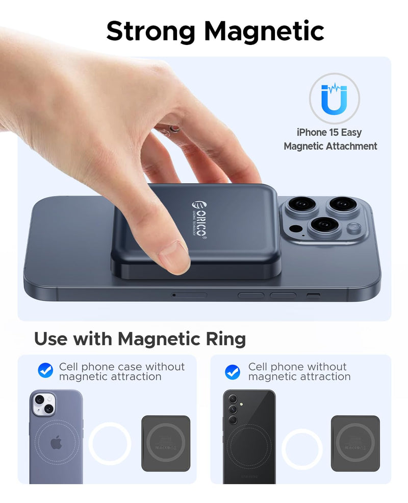 ORICO 512 GB Magnetic External SSD, 4K ProRes HDR Record and Store, USB3.1 Gen2(1000MB/s), USB3.2 Gen2*2(2000MB/s), Portable Solid State Drive, Compatible with USB-C Smartphone, Computer - A20PLUS