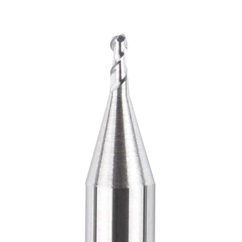 SpeTool 1/8 End Mills for Aluminum 1/32 inch Cutting Diameter 3 Flutes CNC Spiral Router Bits for Aluminum Cut Non-Ferrous Metal Upcut 1.5 inches Long 5 Pieces