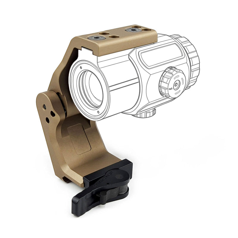 FTC Magnifier Mount with Fast QD Lever with 2.26" Optical Centerline Height,Tactical Flip-to-Center Optics Mount for 20mm Picatinny Rail Mounted,Compatible G33 G43 G45 G23 G30 3X 4X 5X