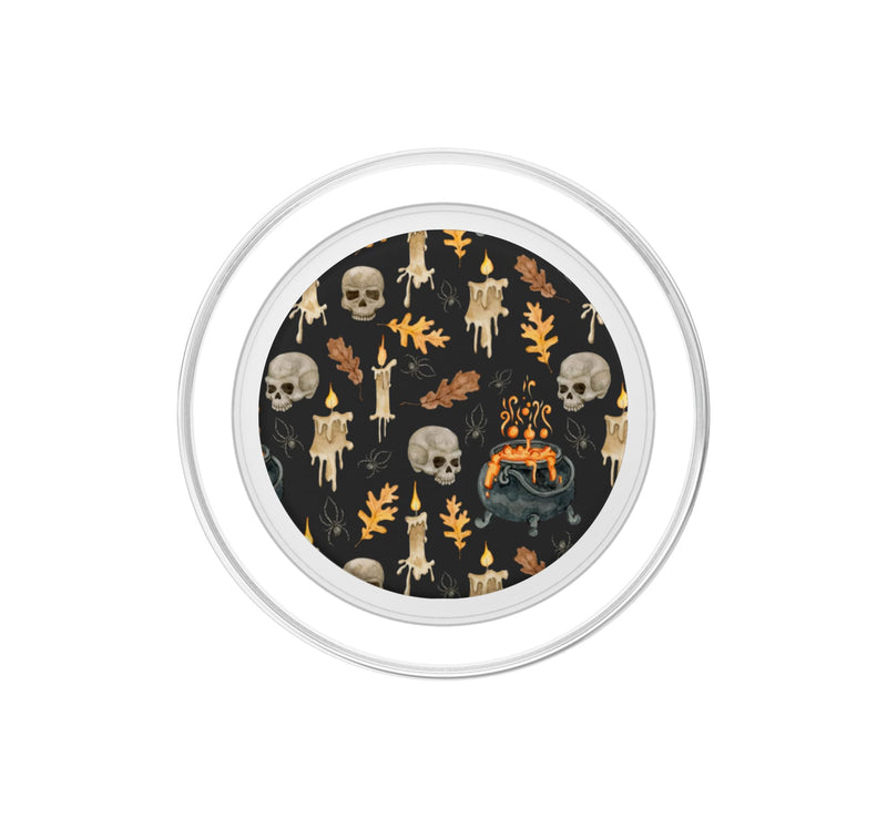 PopSockets Halloween Phone Grip - Spooky Pattern PopSockets PopGrip for MagSafe Magnetic PopGrip