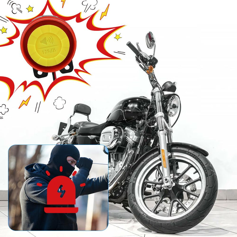 12V Motorcycle Anti-Theft Alarm with Remote Engine Start | 12V motorcycle anti-theft alarm system with remote control and engine start function