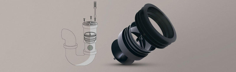Waterless Trap Seal, 6 Inch, Fitting Pipes with Diameters Between 145-155 mm GD6