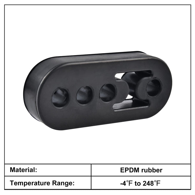 EVIL ENERGY Exhaust Hanger Rubber Adjustable Insulator Bushing Mount 4 Holes Universal 4PCS 2
