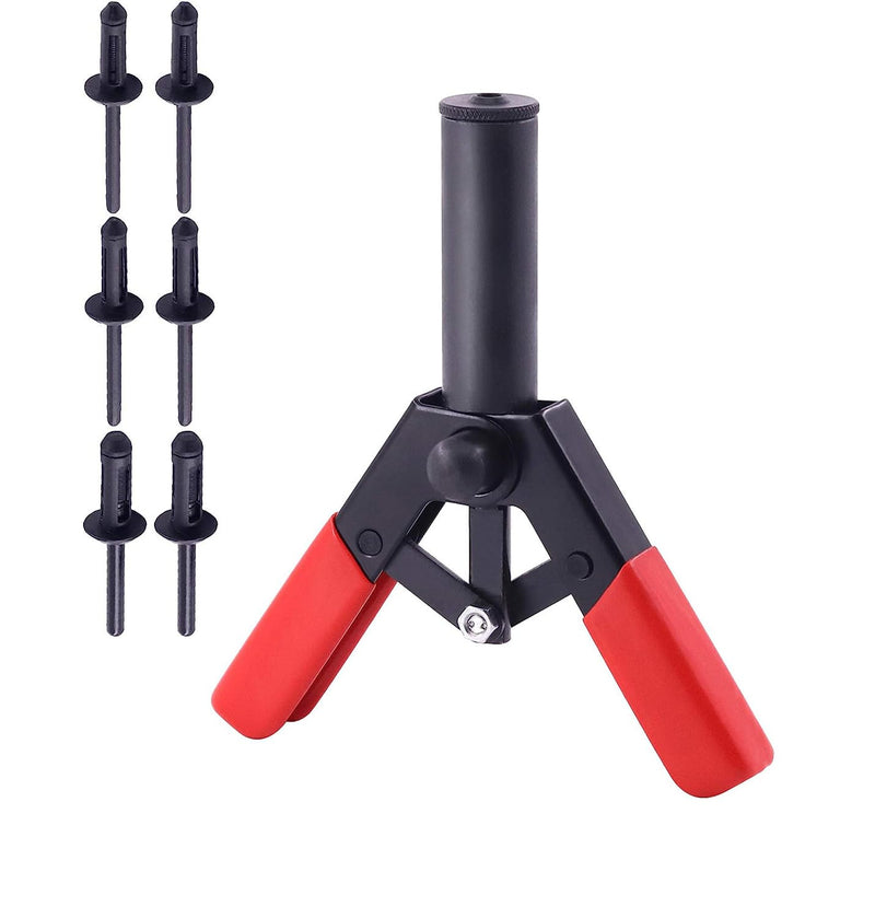 Rivet Gun Set with 3 Sizes Nylon Blind Rivets, 30 Pieces, Hand Riveter Suitable for Automotive and More 1