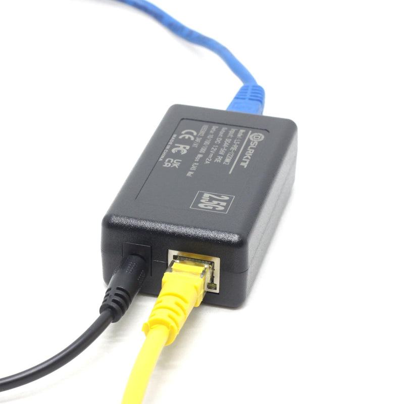 2.5G Gigabit Active PoE Splitter 12V 2A 24watt DC 5.5x2.1mm Ethernet 802.3AT