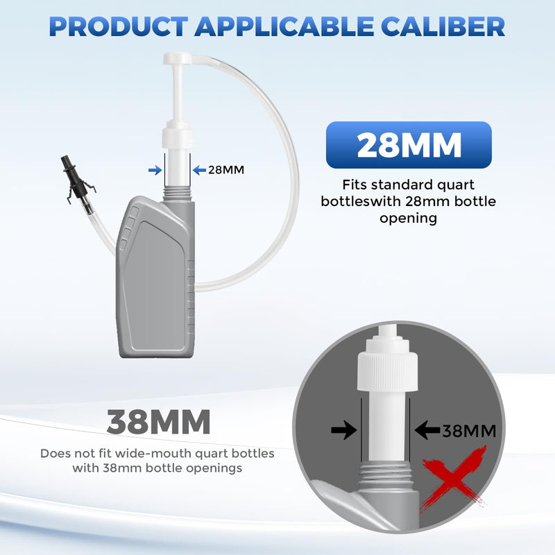 Fluid Pump for Standard Quart Bottles - 10cc Per Pump Stroke， Transmission Fluid Pump with 3rd Hand Adapter，differential fluid pump Transmission Fluid 2025 upgraded model with strong suction power