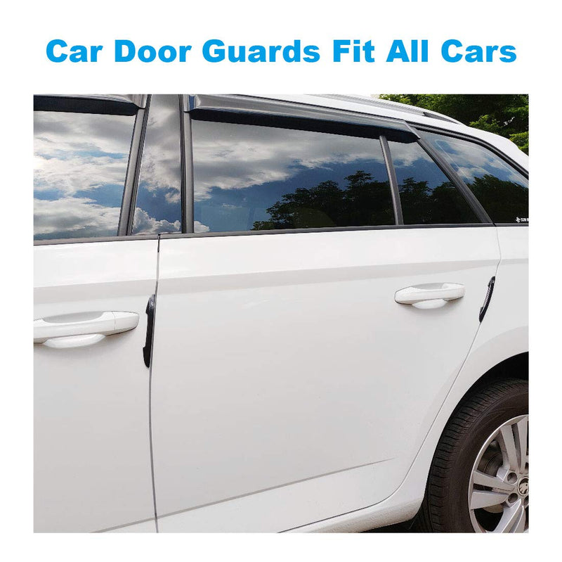 Hypersonic Black Car Door Edge Guard Trim Molding Crash Scratch Protector 4PCS