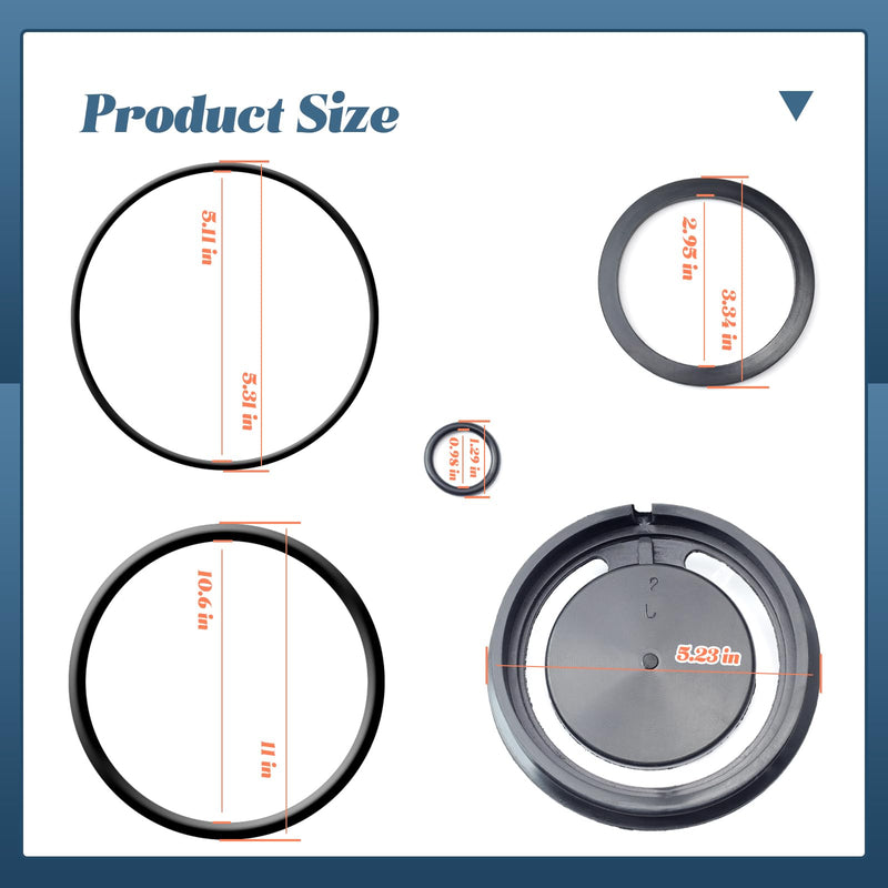 Gasket O-Ring Mechanical Seal Kit Replacement for Predator 3-in, 9PCS