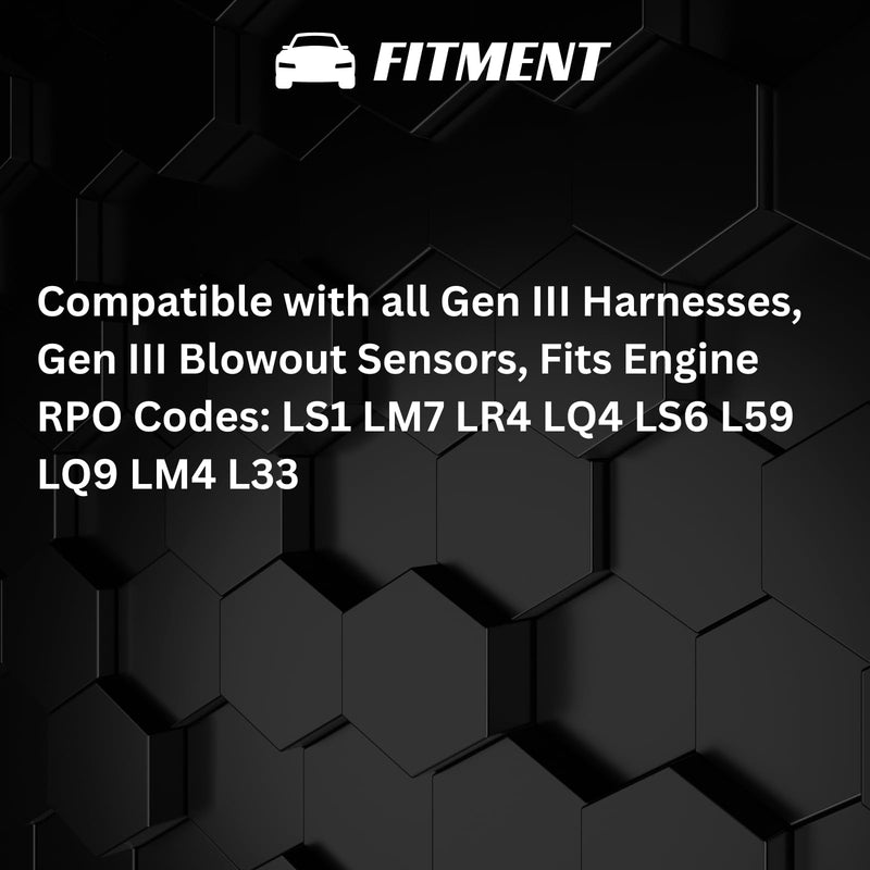 Gen 3 LS Knock Sensor Extension Relocation Harness 41'' Compatible with LS1 LS6 LQ4 LQ9 LM7 L59 LR4 L33
