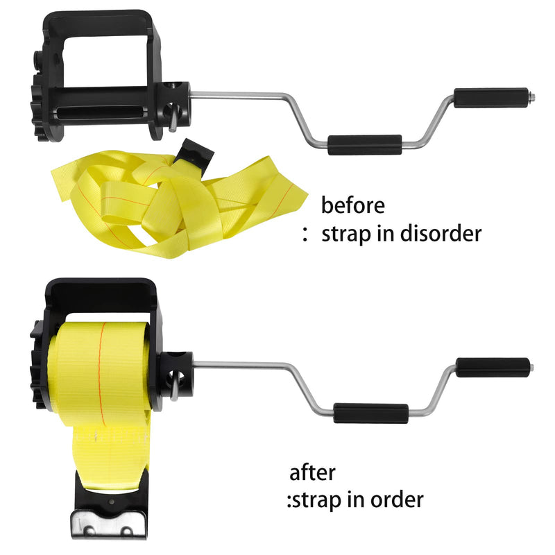Portable Strap Winder for Flatbed Truck Hand Roller for Winding Strap Winder Winch Winder for Winch Straps-18 inch 1pack