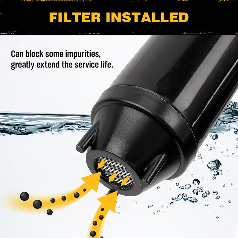 ELEAD Portable Battery Powered Pump - Electric Fuel/Water Transfer Pump 2.2 GPM, Liquid Siphon Pump with Adjustable Flow Control, Gas Pump with Filter Design, Gas Can Pump Ideal 2.2 GPM Yellow