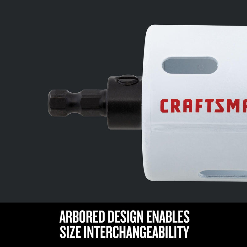 CRAFTSMAN Bi-Metal Hole Saw with Arbor (CMAH12A) (Pack of 2) STANDARD (Pack of 2) 2 IN