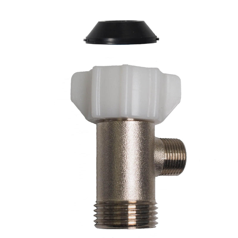 Bidet T Adapter - T Valve Adapter or Tee Connector, Made of Brass (7/8" x 7/8" x 3/8") Thread Code 15/16"-14UNS, Thread Branch 9/16"