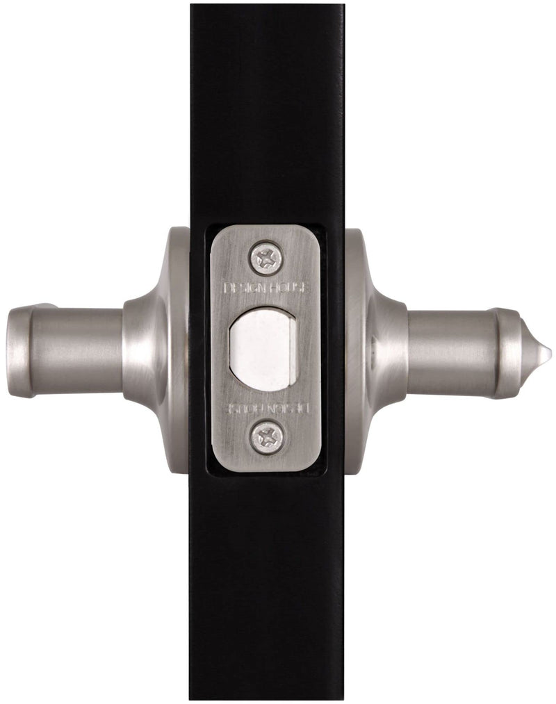 Design House 702084 Delavan Privacy Bed and Bath Door Lever Satin Nickel Bed & Bath Lock